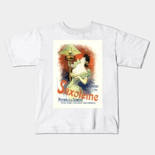 SAXOLEINE Petrol Lamp Advertisement Jules Cheret Art Nouveau Kids T-Shirt